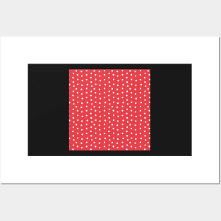 CUTE VALENTINES DAY VINTAGE RETRO WHITE AND RED DOTS Posters and Art